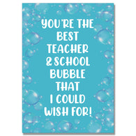 Best Teacher & Social Bubble Card
